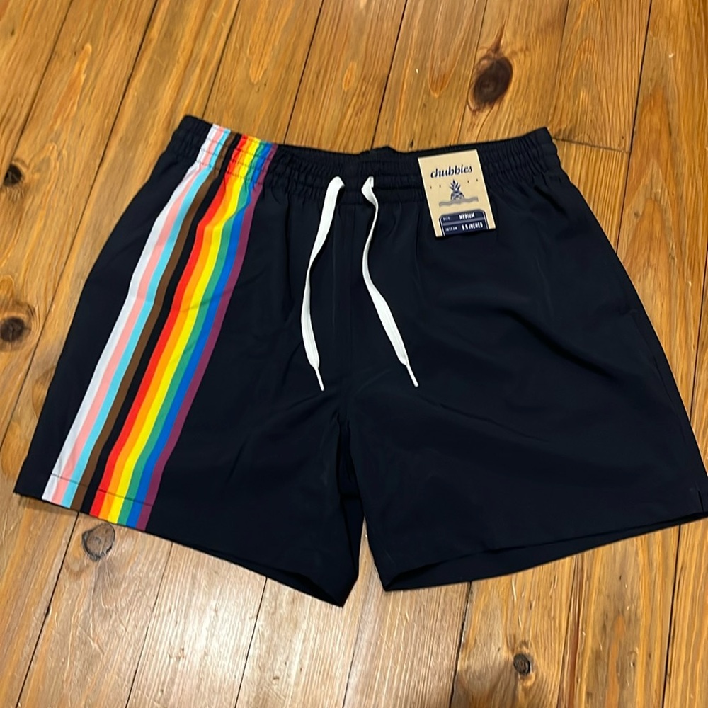 Chubbies rainbow swim shorts 5.5 inch inseam size L